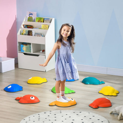 Rootz Balancing Stones - Kids River Stones - Children's Balance Blocks - Promotes Motor Skills - 37.5cm x 30cm x 9cm