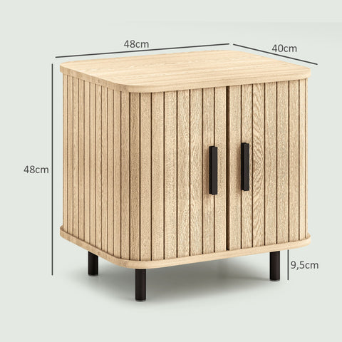 Rootz Bedside Side Table - Nightstand - End Table - Space-Saving Design - 48 x 40 x 48 cm