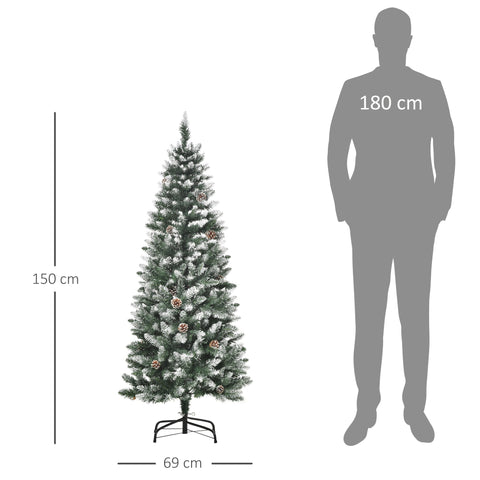 Rootz Artificial Christmas Tree - Festive Tree - Xmas Tree - Fireproof & Realistic - Ø69 x 150 cm
