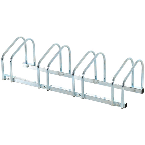 Rootz 4 Bike Stand - Bicycle Rack - Cycle Holder - Weatherproof - 110L x 33W x 27H cm - Steel Construction - Space-Saving Design