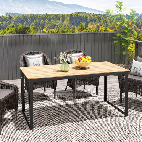 Rootz Garden Table for 6 - Buffet Table - Outdoor Dining Table - Weatherproof - 160x80x75cm