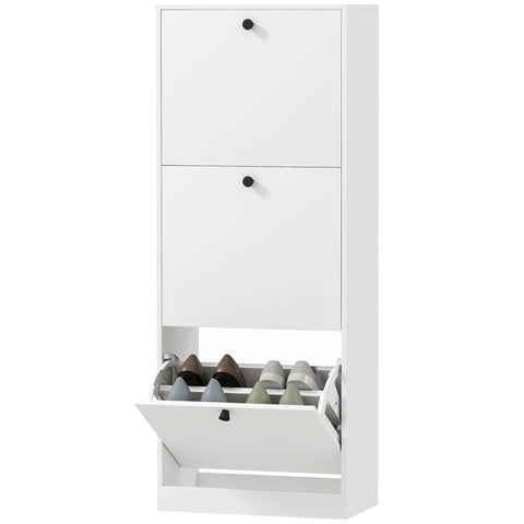 Rootz Shoe Cabinet - Footwear Organizer - Shoe Storage Unit - Space-Saving Design - 47cm x 26cm x 120cm
