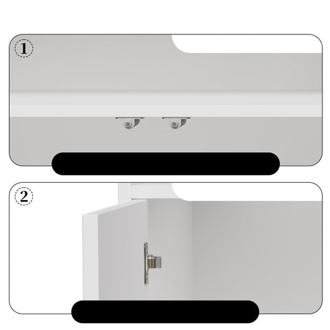 Rootz Sideboard Cabinet - Glass Display Cabinet - LED Storage Unit - Durability - 140cm x 35cm x 90cm