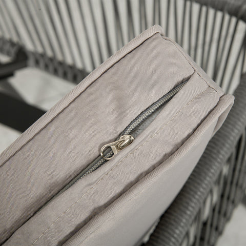 Rootz 3-Piece Garden Furniture Set - Rattan Patio Set - Outdoor Lounge - Comfortable Cushions - Armchair: 61x64x64cm - Coffee Table: Ø49.5x50cm