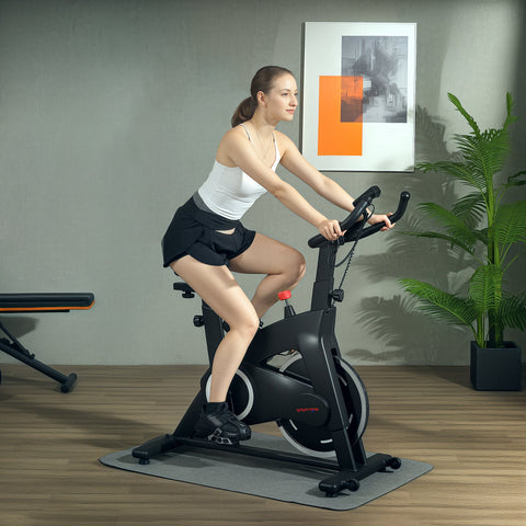 Rootz Fitness Home Trainer Bike - Exercise Bike - Spin Bike - Adjustable Resistance - 106cm x 53cm x 111-123cm