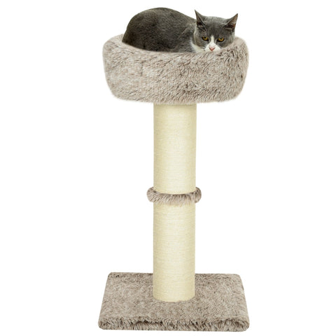 Rootz Cat Tree - Cat Tower - Scratching Post - Soft Plush Bed - 45cm x 45cm x 87cm