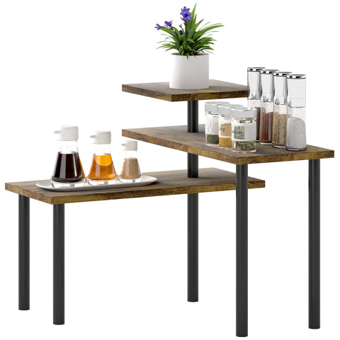 Rootz Rotatable Kitchen Shelf - Microwave Holder - Industrial Metal Stand - Maximizes Space - 40 x 18 x 36.5 cm