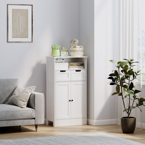 Rootz Bathroom Cabinet - Storage Unit - Organizer - Adjustable Shelf - 60 x 30 x 109 cm