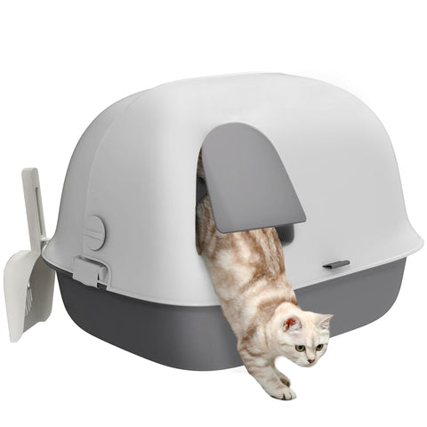 Rootz Cat Litter Box - Feline Retreat - Pet Toilet - Keeps Home Clean - 58cm x 46cm x 39cm