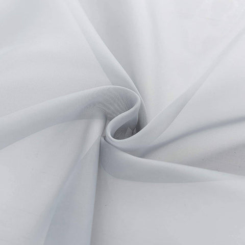 Rootz 2 Piece Curtain Set - Transparent Voile - Ribbon Store - Breathable & Tearproof - Grey - 140x245 cm - Elegant Home Decor
