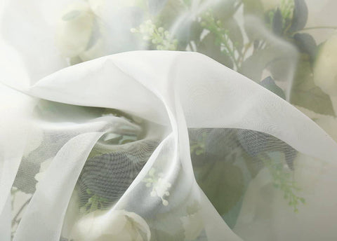 Rootz 2 Piece Set Transparent Curtains - Voile Curtains - Lightweight Drapes - Privacy Protection - Cream 140x225cm