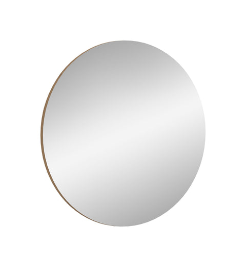Rootz Artisan Oak Imitation Wall Mirror - Round Mirror - Modern Design - Sustainable Wood - 70x70x6 cm