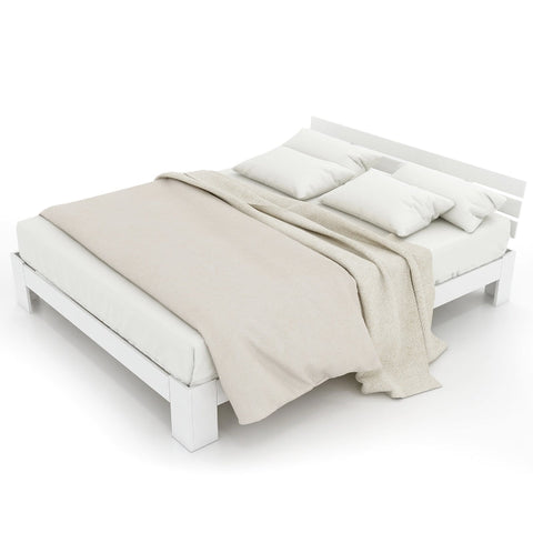 Rootz Double Bed Frame - Elegant Bed - Minimalist Design - Solid Pine Wood - 210cm x 144cm x 67.5cm