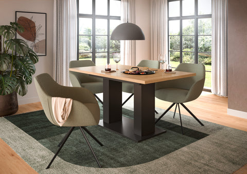 Rootz Extendable Dining Table - Dining Room Table - Expandable Table - High Durability - 150-190cm x 76cm x 80cm