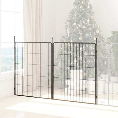 Rootz 2 Set Expansion for Puppy Enclosures - Dog Fence Panels - Pet Playground - Robust Steel - 80cm x 100cm x 1.5cm