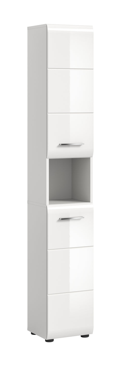 Rootz Tall Cabinet - High Gloss Cupboard - Storage Unit - Versatile Storage - 30x185x30 cm