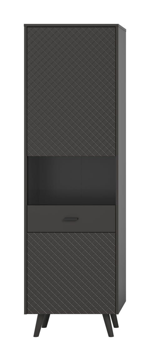 Rootz Display Cabinet - Showcase - Exhibition Cabinet - Stylish & Robust - 58x195x37 cm