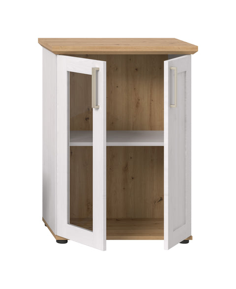 {"title":"Rootz Display Cabinet - Storage Unit - Shelf Organizer - Adjustable Shelf - W64 x H88 x D37 cm"}