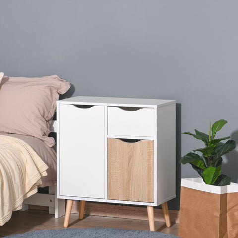 Rootz Buffet Sideboard - Storage Cabinet - Credenza - Scandinavian Design - Sturdy & Safe - 60x30x72cm