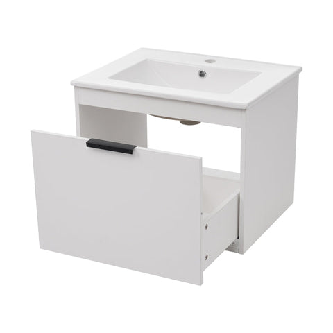 Rootz Bathroom Furniture Set - Vanity Unit - Sink Cabinet - Stylish Storage - 59cm x 46.5cm x 47cm & 58.5cm x 14cm x 60cm