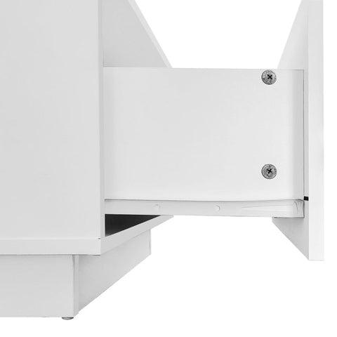 Rootz Modern Coffee Table - White Centerpiece - LED Accent Table - App-Controlled Lighting - 100cm x 50cm x 35.5cm