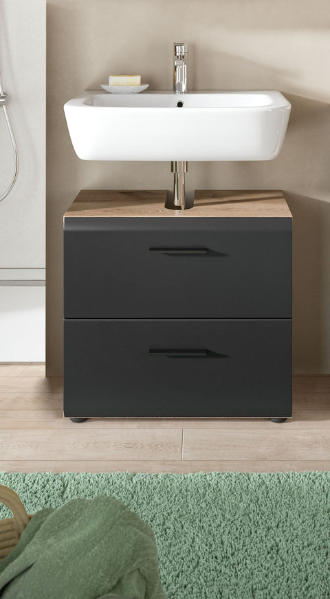 Rootz Washbasin Cabinet - Vanity Unit - Bathroom Storage - High-Quality MDF - 60cm x 54cm x 60cm