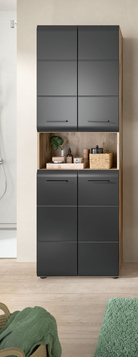 Rootz Tall Cabinet - Storage Cupboard - Organizer - Ample Storage - 60x185x30 cm