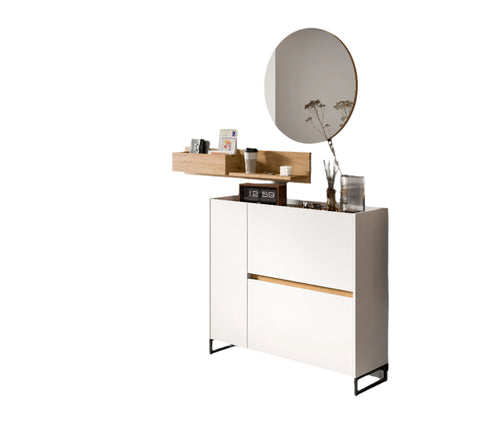 Rootz Wardrobe Set - Storage Organizer - Home Essentials - Easy Assembly - 197cm x 140cm x 32cm - White & Oak Finish