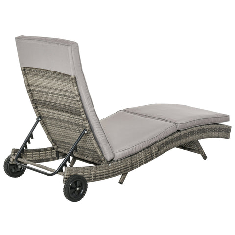 Rootz Sun Lounger Deck Chair - Recliner - Outdoor Chair - 5 Adjustable Positions - Removable Cover - 207cm x 70cm x 70cm