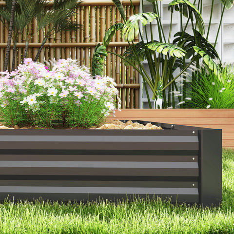 Rootz Garden Raised Bed - Planter Box - Elevated Garden Bed - Rust-Resistant & Durable - 240 x 120 x 30 cm