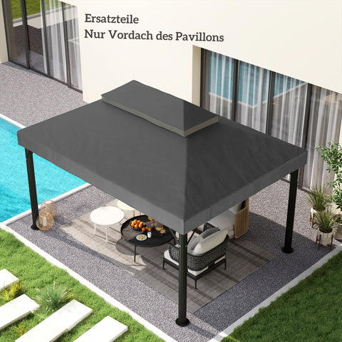 Rootz Gazebo Replacement Roof - Canopy Cover - Sunshade - UPF30+ Protection - 400cm x 300cm