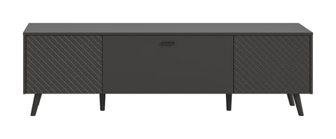Rootz Lowboard TV Stand - Entertainment Console - Storage Cabinet - Modern Design - 185cm x 55cm x 40cm