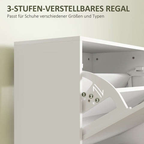 Rootz Shoe Cabinet - Footwear Organizer - Shoe Storage Unit - Space-Saving Design - 47cm x 26cm x 120cm