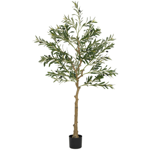 Rootz Artificial Olive Tree - Faux Greenery - Decorative Plant - 720 Leaves - Low Maintenance - 150cm - Ø15 x 12.5cm Pot
