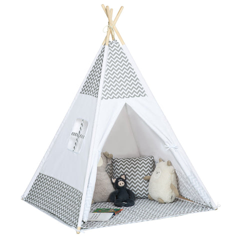 Rootz Tipi Play Tent for Children - Kids Tent - Indoor/Outdoor Teepee - Lockable Door & Window - 1.2m x 1.2m x 1.55m