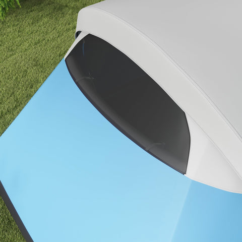 Rootz Family Camping Tent - Waterproof Shelter - Outdoor Awning - Protects from Rain - 550L x 300B x 198H cm - Blue, Grey