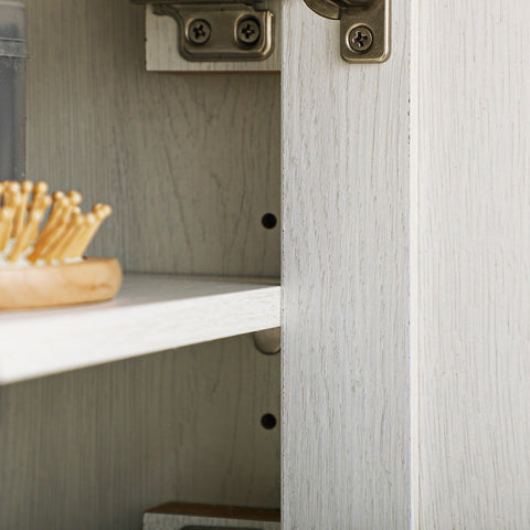 Rootz Wall-Mounted Bathroom Cabinet - Storage Unit - Organizer - Space-Saving with Open Shelf - 60 x 19.5 x 52.5 cm - White