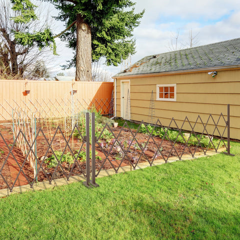 Rootz Retractable Barrier - Safety Gate - Extendable Fence - Durable Aluminum - 250L x 31B x 104H cm
