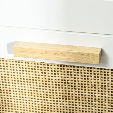 Rootz Chest of Drawers - Dresser - Storage Organizer - Large Capacity - 77 x 37 x 104 cm - White, Brown