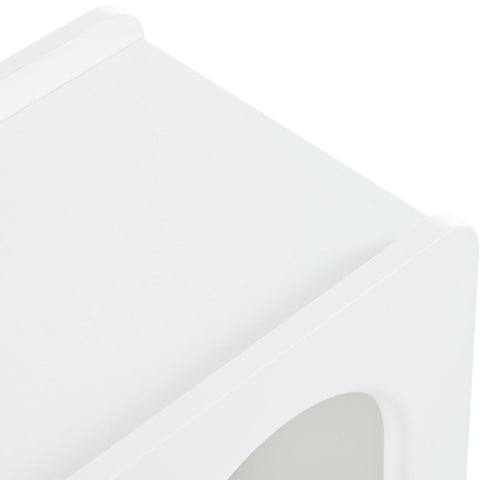 Rootz White Side Cabinet - Storage Trolley - Rolling Cart - High Stability - 82x30x53 cm