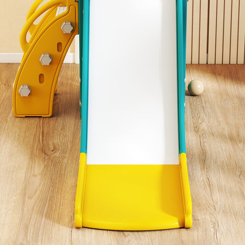 Rootz 5-in-1 Children's Slide Set - Kids Play Set - Indoor Playground - Enhances Creativity - 178cm x 70cm x 86cm - Yellow and Green Plastic