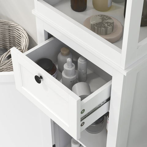 Rootz Bathroom High Cabinet - Storage Cabinet - Narrow Cabinet - Maximize Space - 40cm x 30cm x 165cm, White