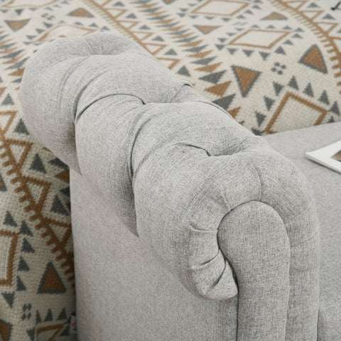 Rootz Storage Bench - Bench Chest - Linen Seating - Wooden Legs - Added Storage - 146.5cm x 49cm x 72cm