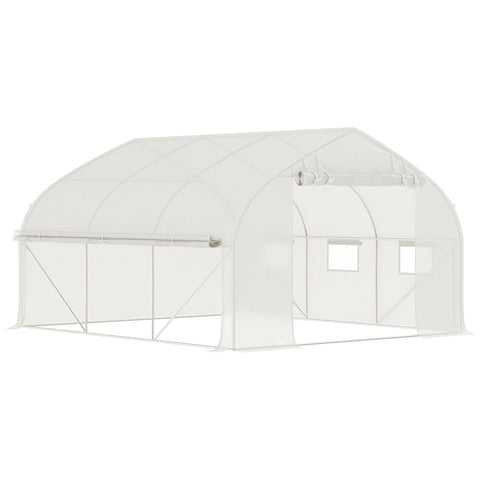 Rootz 10.4 m² Garden Tunnel Greenhouse - Plant Shelter - UV Protected Plant Nursery - Extends Growth Season - 350cm x 300cm x 200cm
