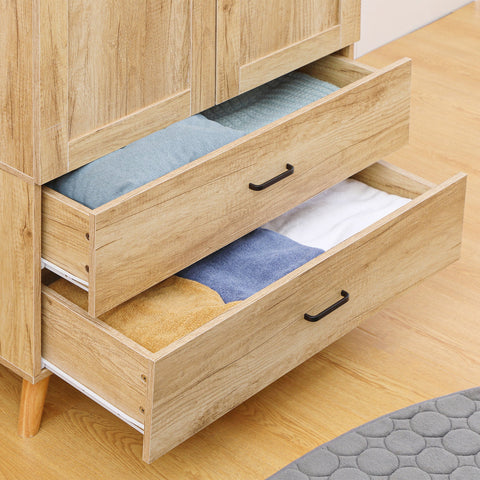 Rootz Wardrobe - Closet Storage - Clothes Organizer - Spacious Storage - 80 x 54 x 180 cm