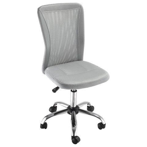 Rootz Ergonomic Office Chair - Desk Chair - Swivel Chair - Height Adjustable, 360° Rotation, 43L x 58W x 90-100H cm - Chrome Base