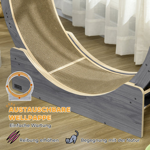 Rootz Cat Wheel - Cat Balance Bike - Cat Exercise Toy - Safe Brake - 91cm x 33.5cm x 94cm - Healthy Activity for Cats