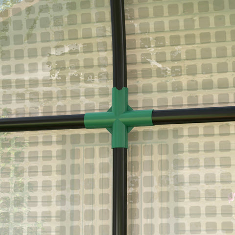 Rootz Garden Greenhouse - Plant Shelter - UV Resistant Outdoor Tent - Promotes Growth - 2m² - 200L x 100W x 178H cm - 2 Zip Doors