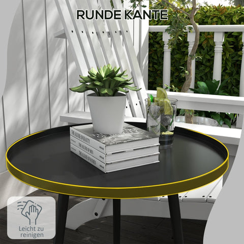 Rootz Outdoor Side Table - Coffee Table - End Table - Versatile Usage - Modern Design - Protective Edge - Ф40 x 50H cm - Steel