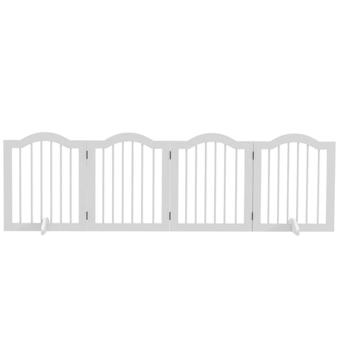 Rootz Pet Dog Barrier - Wooden Dog Gate - Fence - Solid Wood - MDF - Adjustable - 203.5cm x 29.5cm x 61cm